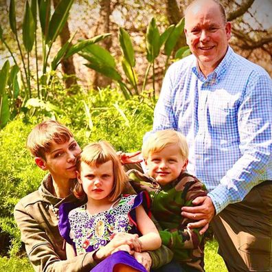 Princess Charlene, Prince Albert, Princess Gabriella and Prince Jacques.