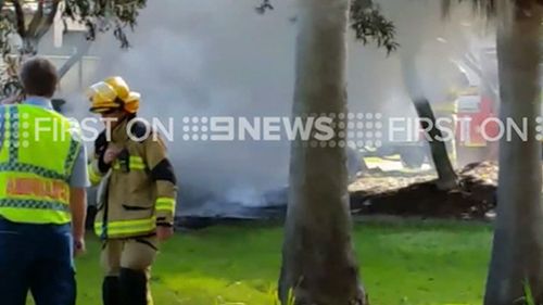 Plumes of smoke could be seen right across the Gold Coast after the crash. (9NEWS)