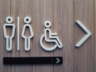 Disabled bathroom sign