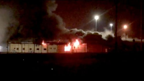 A building at the Don Dale Youth Detention Centre in Darwin caught alight shortly before 10pm.