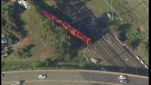 Sydney commuters on the T8 Airport &amp; South line are being urged to allow more travel time after a train partially left its tracks this morning.