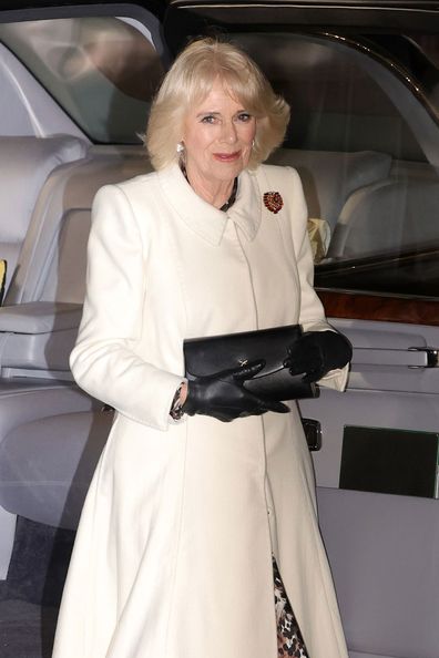 Camilla, Queen Consort attends the 'Together at Christmas' Carol Service at Westminster Abbey on December 15, 2022 in London, England 