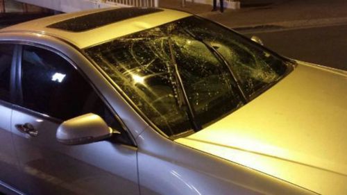 A man's car was also damaged. (NSW Police)
