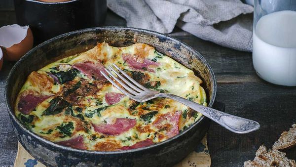 Weight loss bacon and spinach omelette by Susie Burrell