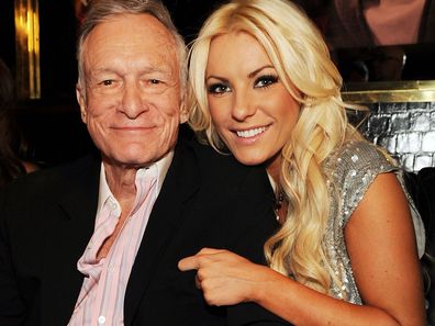 Hugh Hefner, Crystal Harris, 83rd birthday, Playboy Club at the Palms Resort & Casino, April 4, 2009, Las Vegas, Nevada