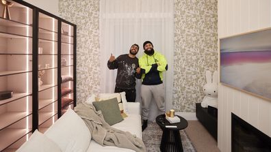 The Block 2022, Omar and Oz, Living Room, Week 9, Room Reveal