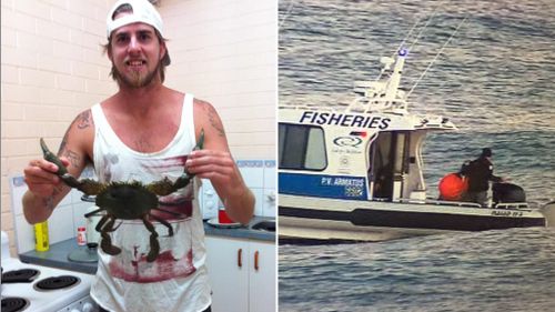 Ben Gerring (left) and Fisheries staff patrolling the water. (9NEWS)