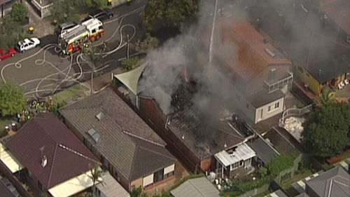 A home has been destroyed by fire in Rosebery. (9NEWS)