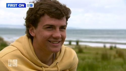 A Victorian teenager is lucky to have his foot after it was punctured to the bone by a shark in Portland.