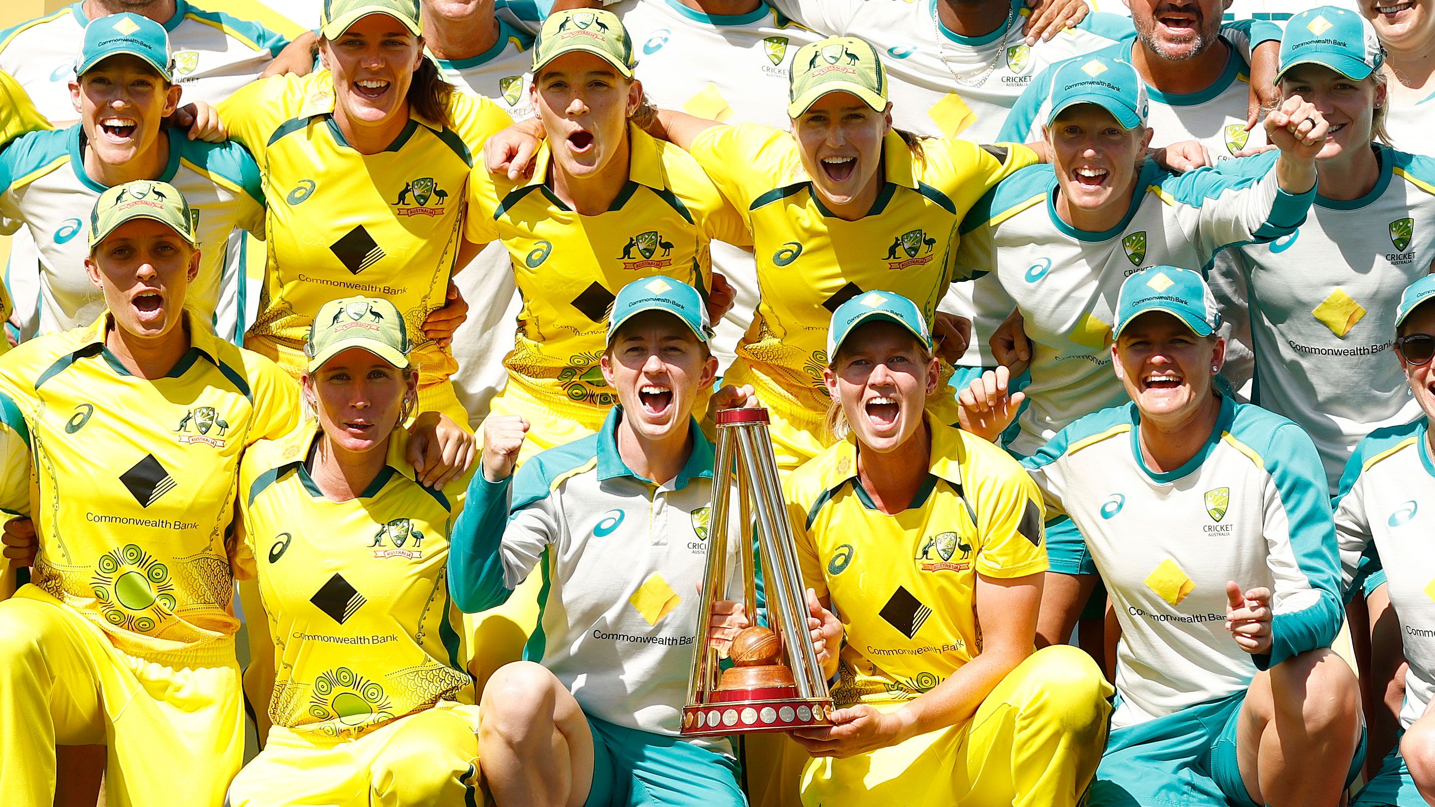 Australia celebrates an undefeated women&#x27;s Ashes series after victory in the final ODI.