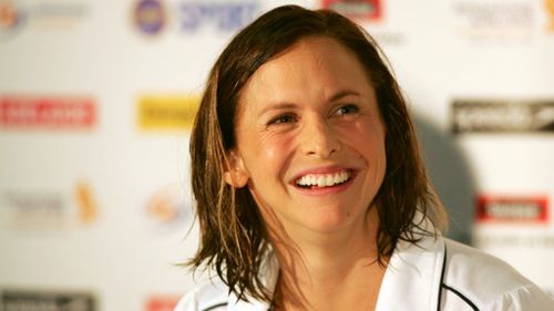 Libby Trickett has given birth to her first child, a girl named Poppy. (AAP)