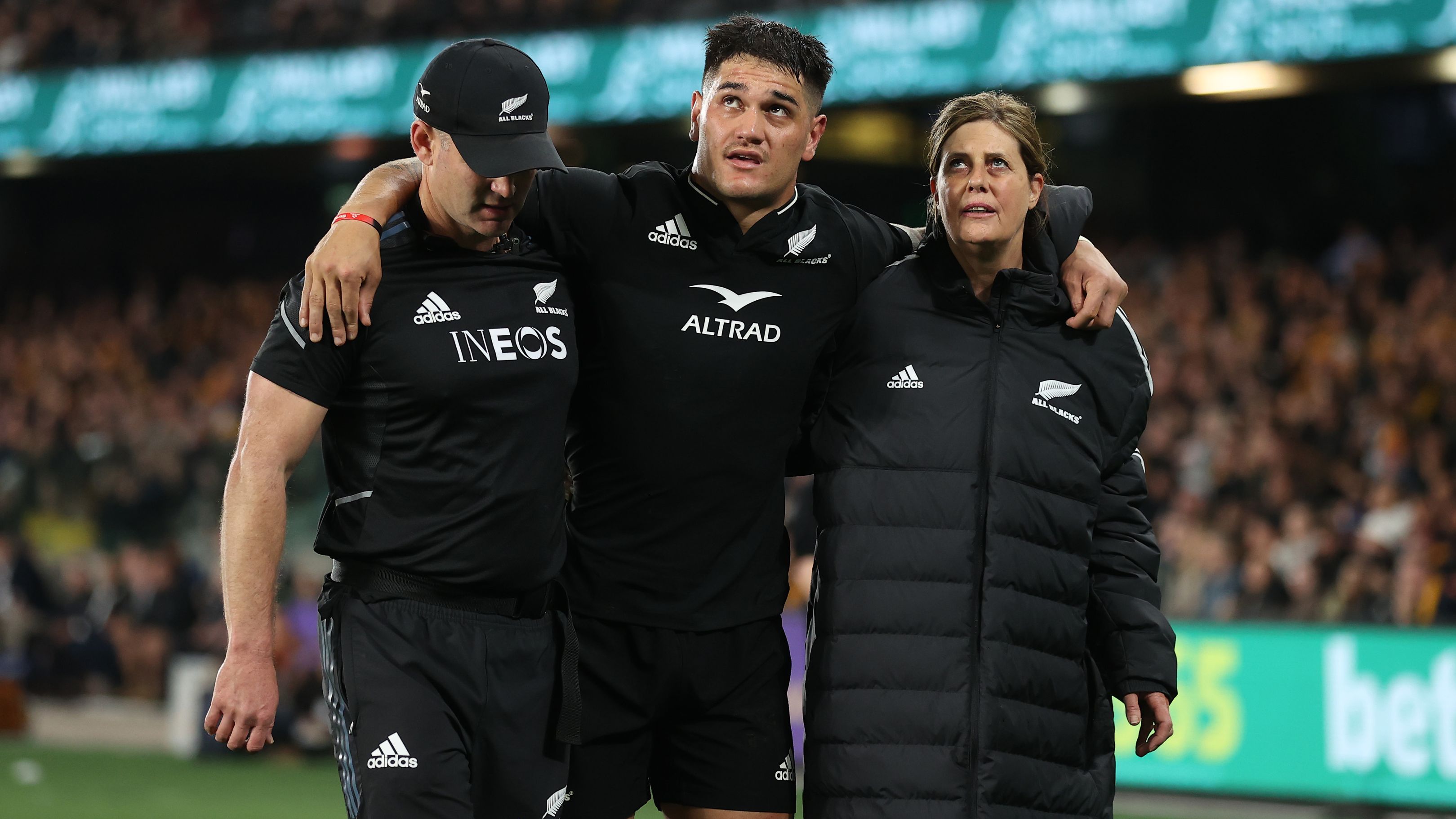 Bledisloe Cup: All Blacks fume at Darcy Swain’s clean out of injured Quinn Tupaea – Wide World of Sports