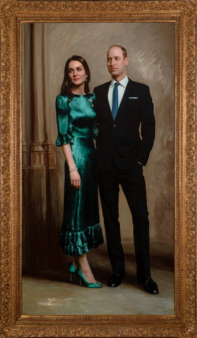 The Duke and Duchess of Cambridge's first official joint portrait was painted by award-winning British portrait artist Jamie Coreth