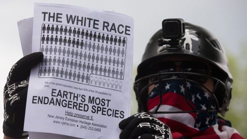 More than 1000 protesters are gathered in Freedom Plaza near the White House to rally against a white nationalist demonstration scheduled for later in the day.