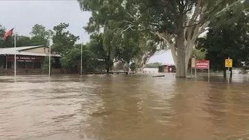 Floodwaters in Western Australia&#x27;s Kimberley region.