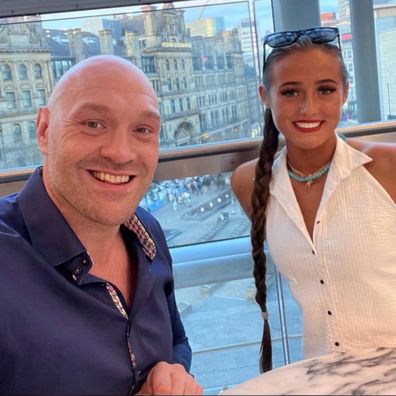 Tyson Fury with daughter Venezuela