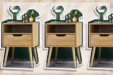 9PR: Oikiture Bedside Table Drawers Side Organiser Tables Desk Nightstand Bedroom Furniture Storage Cabinets Wood