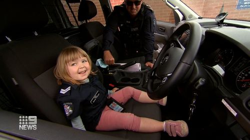 Police have made five year-old Isla's dreams come true wtih a special visit.  