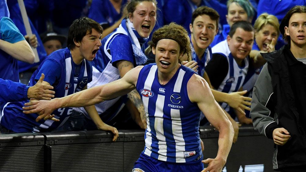 Ben Brown and the Roos had reason to smile. (AAP)