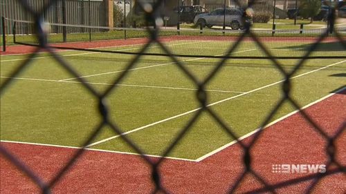 The council itself has laid turf on sporting courts and fields. Picture: 9NEWS