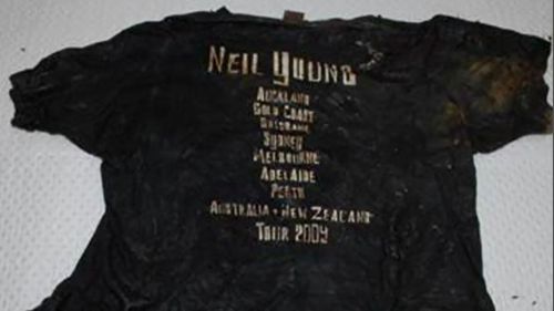 The man was identified from this Neil Young t-shirt he was wearing. (9NEWS)