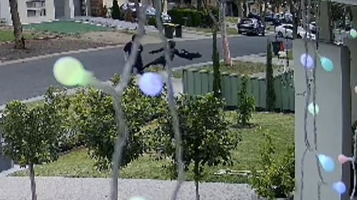 Police allege the group, one armed with a kitchen knife, approached the victim before he was assaulted.