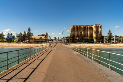 Glenelg beach in Adelaide 