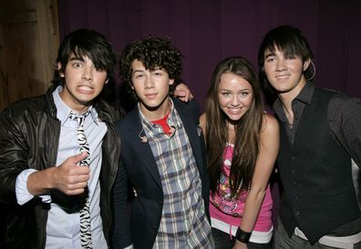 Joe Jonas, Nick Jonas, Miley Cyrus, Kevin Jonas