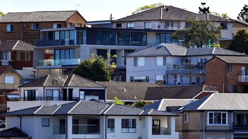 A file photo of houses in Gladesville, Sydney.