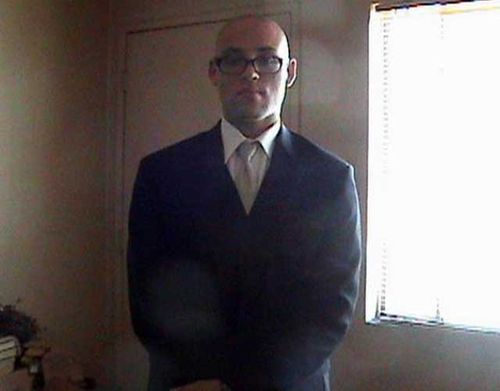 Another picture from Harper-Mercer's myspace account. He wrote: "
"Me in a tuxedo the day of my sisters wedding."