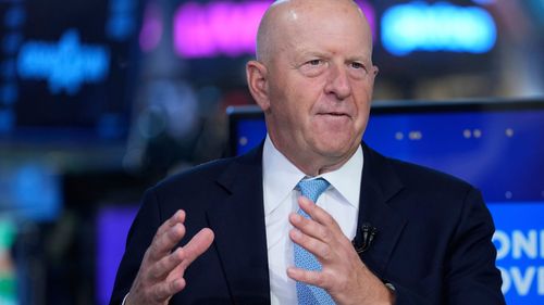 Goldman Sachs CEO'su David Solomon, New York Borsa Binası'nda röportaj veriyor.
