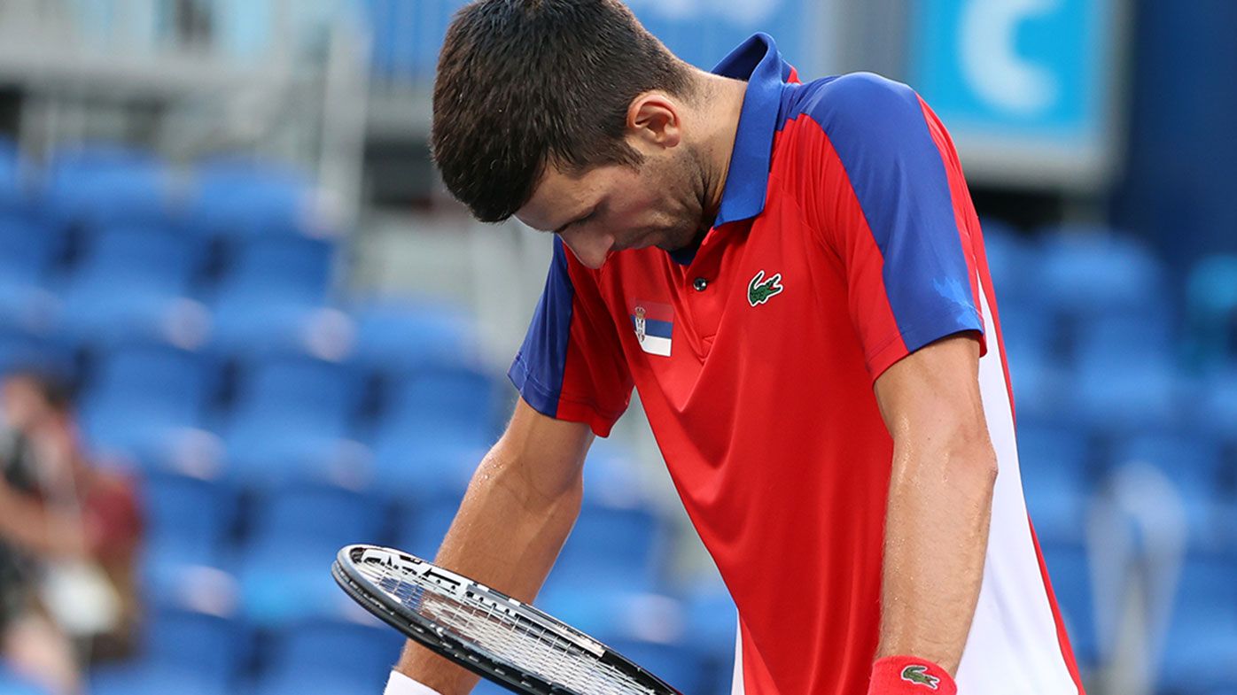 Novak Djokovic loses his cool during loss to Pablo Carreno Busta, leaves Tokyo without a medal