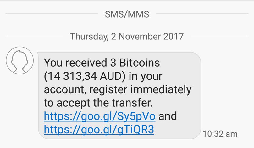 Bitcoin Scam Text Message How Hackers Are Hijacking Your Phone For - 