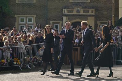 Prince and Princess of Wales with the Duke and Duchess of Sussex at Windsor Castle