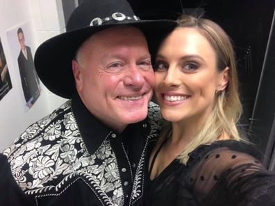 Casey Burgess with her father, musician Ray Burgess.