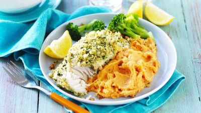Recipe: <a href="http://kitchen.nine.com.au/2017/05/26/15/04/lemon-and-herb-fish-with-sweet-potato-mash" target="_top">Lemon and herb salad</a>