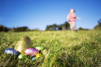 Easter egg hunt girl