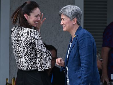 Prime Minister of New Zealand Jacinda Ardern  with Australian Minister for Foreign Affairs Penny Wong.
