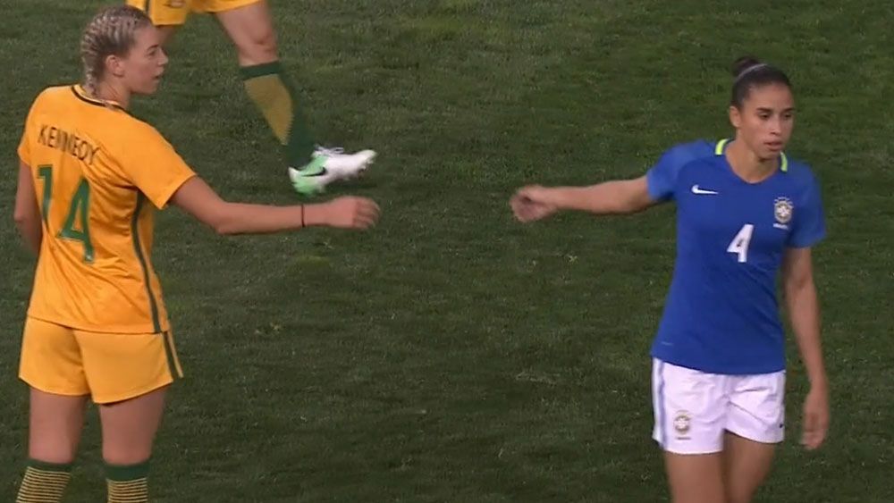 Football news: Matildas' handshakes snubbed by petulant Brazil