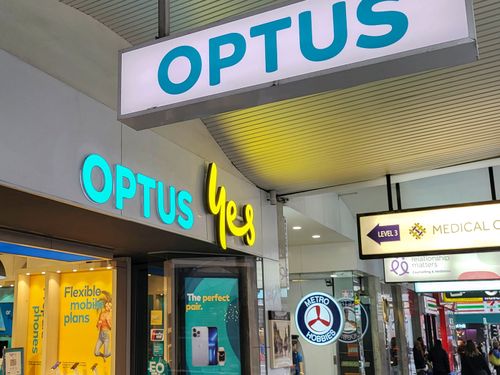 An Optus storefront in Australia.