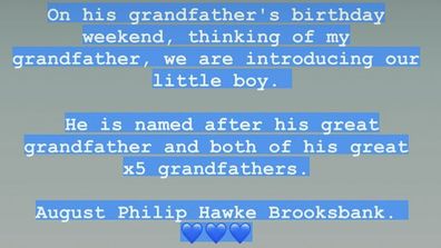 Princess Eugenie revealed the meaning behind son August Brooksbank's name