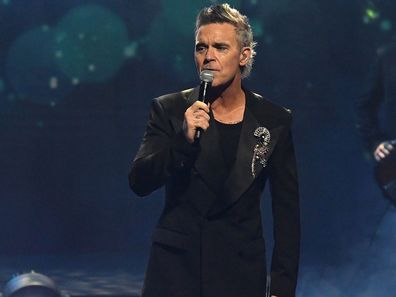 Robbie Williams performs in Gold Coast, Australia on February 7, 2025.