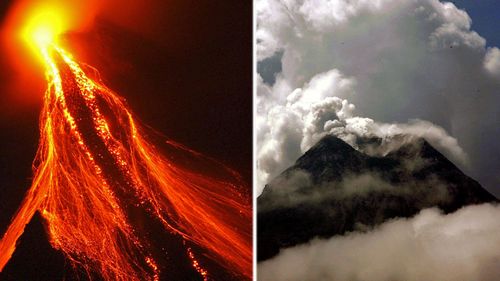 A file photo shows Lava cascading down the slope of Mayon Volcano in the Philippines, in 2006. (Photos: AP).