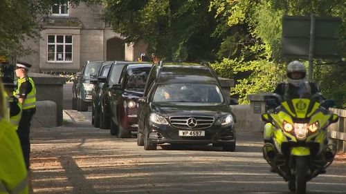 Queen Elizabeth II's funeral cortege departs Balmoral