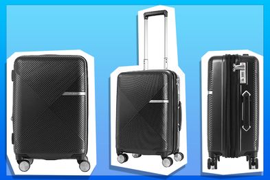9PR: Samsonite Volant Hardside Expandable Spinner Suitcase, Matte Black
