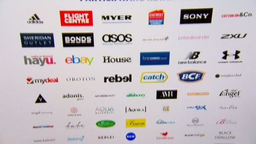 A sampling of the brands participating.