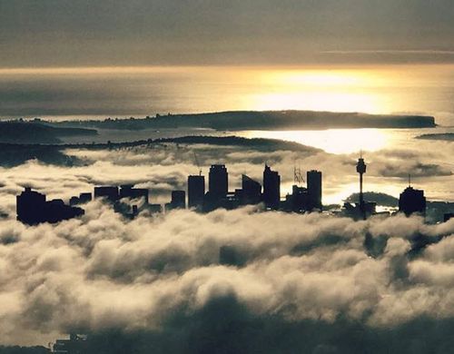 Visibility was at 200 metres for drivers this morning. Picture: Instagram @lauren_e_hamilton