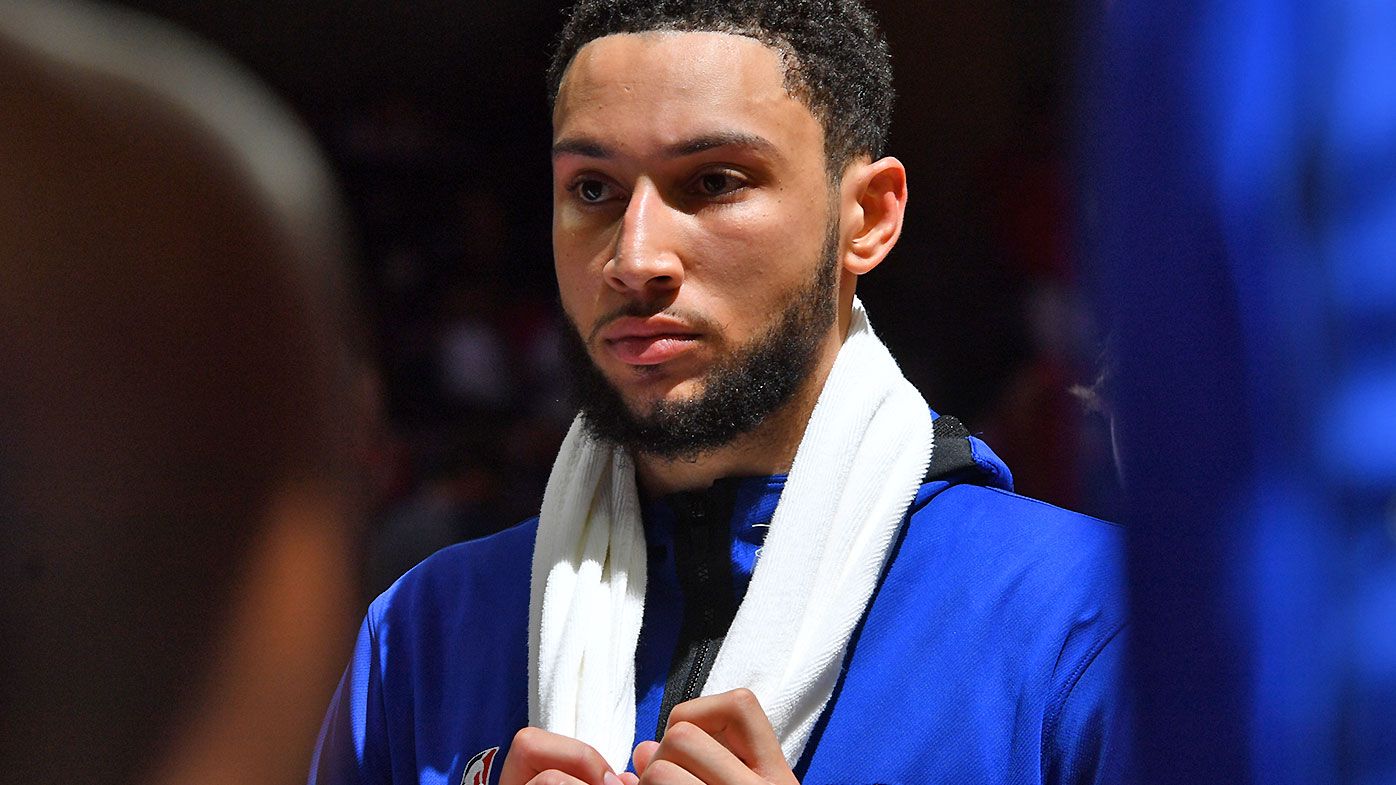 Ben Simmons works out at Philadelphia Sixers' practice facility