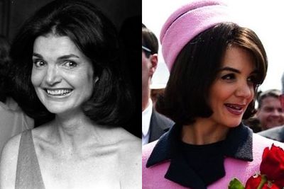 Left: Jackie Kennedy / Right: Katie Holmes