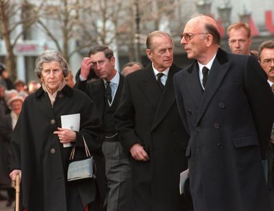 Prince Charles and Prince Philip attend funeral of European royal